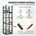 thumbnail image 3 of Gas Cylinder Storage Rack - Heavy Duty Steel Frame for 3x30lbs Refrigerant Tanks + 3 Small Bottles, Freon & Oxygen Compatible, 3 of 7