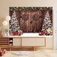 thumbnail image 5 of Qocolhg Christmas Decorations Indoor Outdoor, Christmas Tapestry Christmas Tree Snow Scene Photo Background Hanging Cloth Christmas Event Party Decoration Background Wall Cloth, on Sale Clearance!, 5 of 6