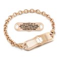 thumbnail image 1 of MedicEngraved Rose Gold Stainless Steel Custom Medical Alert Bracelet - 5mm Oval Link, 1 of 7