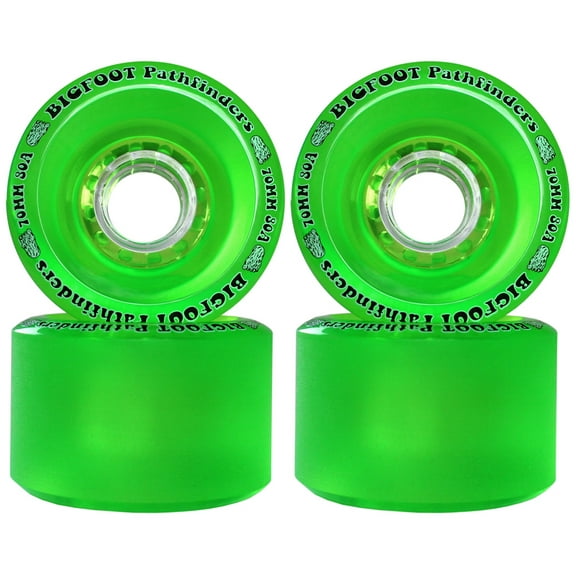 Bigfoot Freeride Longboard Wheels Stoneground Pathfinders 70mm x 45mm 80a Green