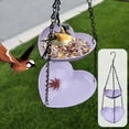 thumbnail image 2 of HOARBOEG Outdoor Hanging Multi-Purpose Double Layer Plastic Bird Feeder with Water Basin, Weather-Resistant Design for Garden Yard Decor, Feeder and Waterer Set for Attracting Wild Birds, 2 of 6