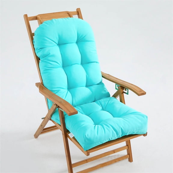 Adirondack Chair Cushion, 43.3*19.6inch Rocking Chair Cushions, Indoor/Outdoor High Back Patio Cushions with Ties, Waterproof, Sunscreen and Fade-Resistant, Blue