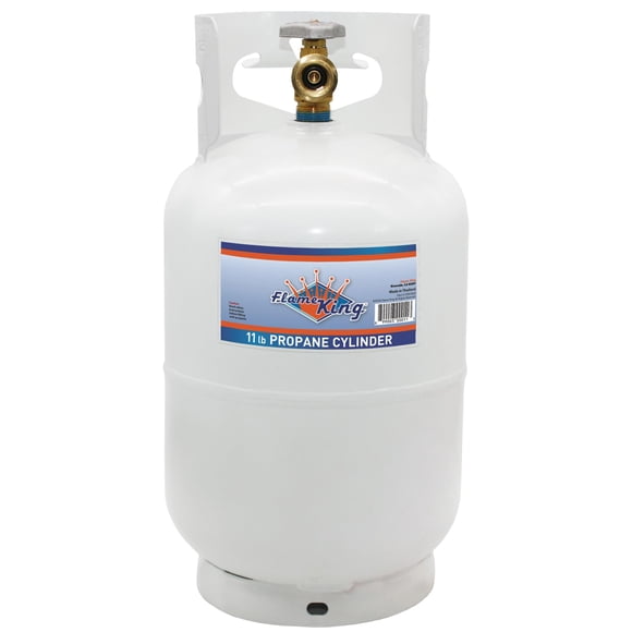 Tanque de Propano Flame King de Acero 10 lb con Válvula OPD Blanca