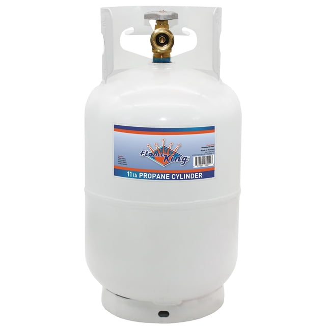 Tanque de Propano Flame King de Acero 10 lb con Válvula OPD Blanca