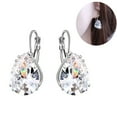 thumbnail image 2 of Grandest Birch Women Teardrop Cubic Zirconia Inlaid Dangle Leverback Earrings Jewelry Gift Alloy, Cubic Zirconia Silver, 2 of 7