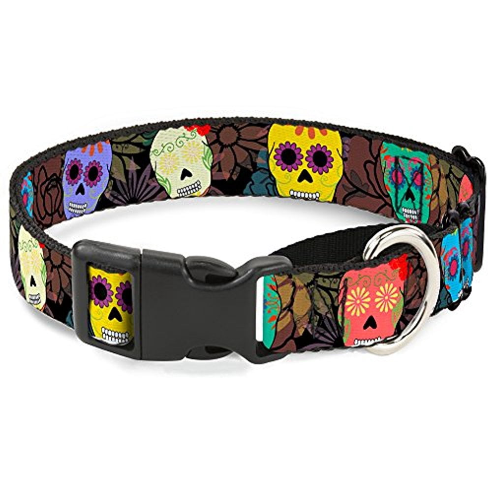 Buckle-Down Martingale Dog Collar - Mohawk Skulls - NO Star