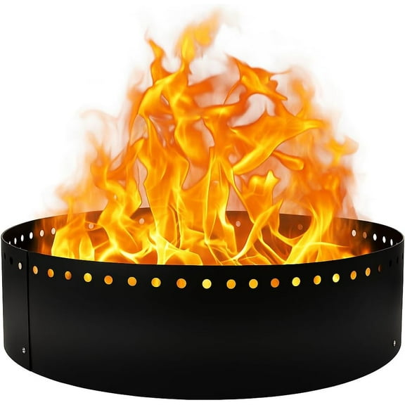 FEBTECH 48" Smokeless Fire Ring for Backyard Outdoor Camping Bonfires
