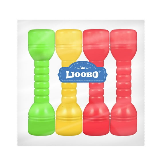Homoyoyo 4-Pack Assorted Color Plastic Dumbbells for Hand, Arm Coordination, Strength Training, and Exercise Fitness