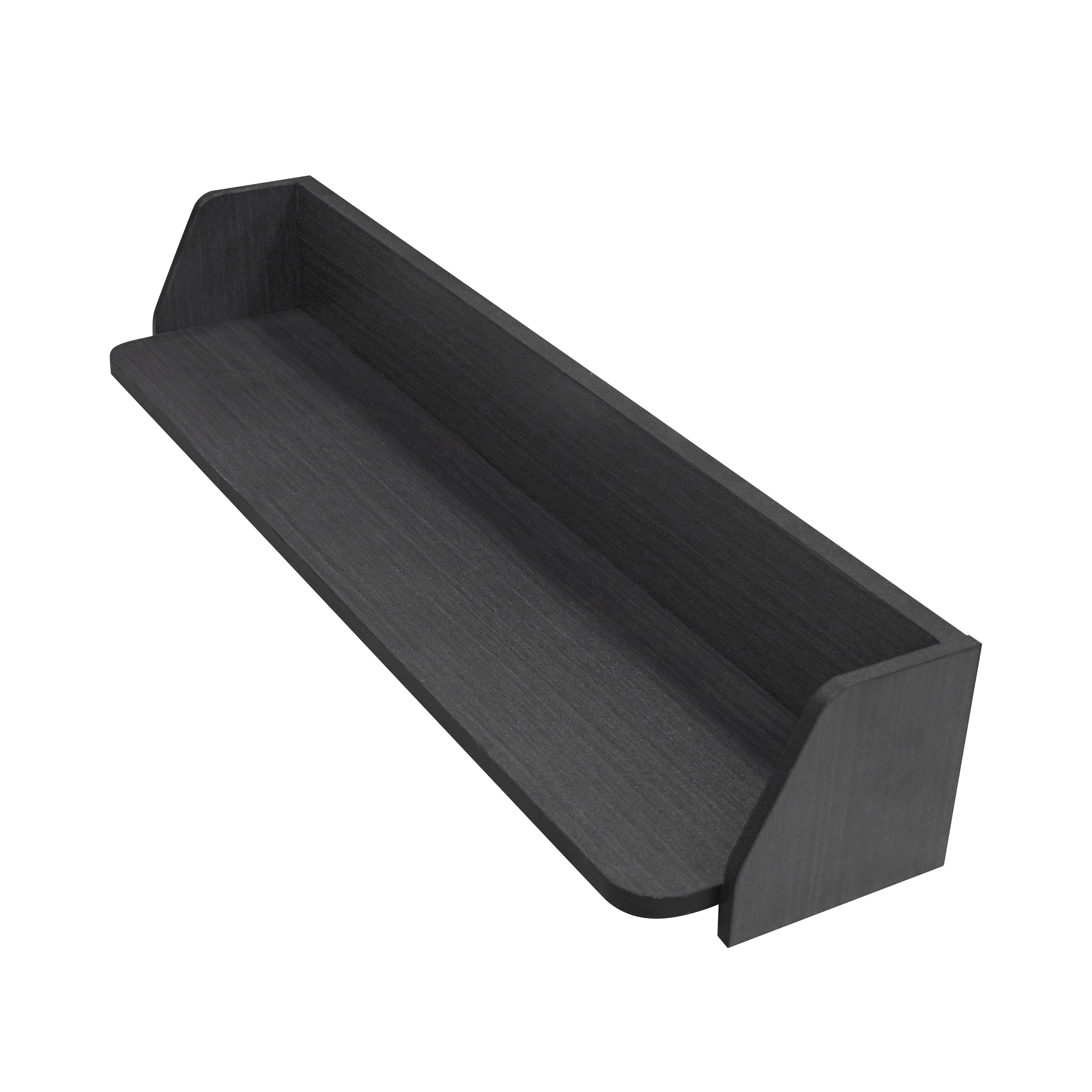 Better Homes & Gardens 28” Black Shelf with Black Metal Hooks