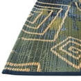 thumbnail image 4 of Unique Loom Outdoor Modern Collection Area Rug - Vortex (2' 7" x 5' 3" Runner Blue/Beige), 4 of 9