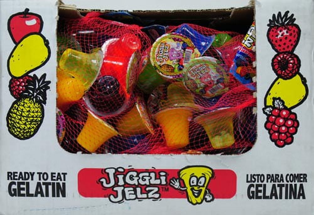 (4 pack) Bolis Jiggli Jelz Jelly Assorted Flavors, 10 ct