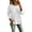 White, variant on Lenpel Womens Fall Tops Casual Loose Long Sleeve Ruffle Cuffs Shirts Fashion Drawstring Crew Neck Peplum Blouses