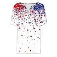 thumbnail image 5 of Clean 4Th Of July Shirts Women Henley Neck Button Down Shirt Short Sleeve American Flag T-Shirt Plus Size Tunic Blouses Summer Patriotic Tops Independence Day Top 2025, 5 of 5