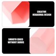 thumbnail image 3 of SHISUYAN Creative Hexagonal Pen Holder Container Organizer Plastic Desktop Storage Box Student Office Supplies (Pink), 3 of 8