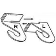 thumbnail image 4 of Pack of 50 Pairs - High Strength Aluminum Two Piece Ceiling Hooks for Drop-Ceiling T-Bars, 50 Right and 50 Left, White Enamel Finish, Holds up to 15 lbs. 1"W x 1 ½"H, 4 of 5