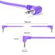 thumbnail image 2 of Excelvalley - Paquete De 5 - Cables De Conexión Modulares Mono En Ángulo Recto - Sintetizador Eurorack De 3,5 Mm 1/8" [Púrpura | 200 Cm - 78,74""], 2 of 5