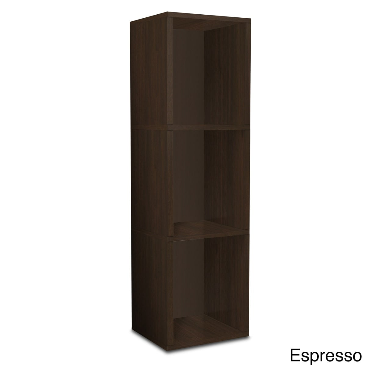 Way Basics Eco 3 Shelf Triple Cube Plus Narrow Bookcase and Storage Shelf (made from sustainable non-toxic zBoard paperboard)