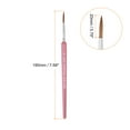 thumbnail image 2 of Uxcell 5pcs Detail Paint Brushes 20mm Nylon Miniature Painting Brush for Watercolor Acrylic Painting(6#), Pink, 2 of 6