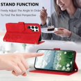 thumbnail image 4 of For Samsung Galaxy S22 Ultra 5G Case Tulip Leather Phone Cover with 5 Card Slots Wallet - Green, 4 of 5