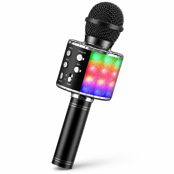 Kids Microphones for Singing,Portable Karaoke Microphones with LED Lights,Karaoke Mic Speaker Machine for Home KTV Birthday Party