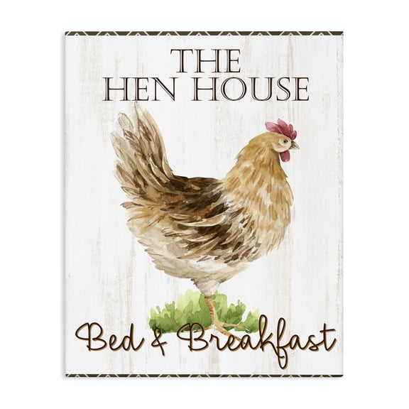 Stupell Industries Hen House Bed and Breakfast Canvas Wall Art, design by Anne Bailey