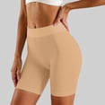 thumbnail image 2 of Xijirk Women Shorts High‑Waist Seamless Ribbed Shorts for Workout and Daily Casual Wear,Khaki,XXL, 2 of 4
