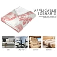 thumbnail image 5 of Pink Flower Beige Background Throw Blanket 60" x 90" Soft and Warm Blankets for Couch Sofa and Bed, 5 of 7
