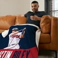 thumbnail image 2 of The Northwest Group Austin Riley Atlanta Braves 50" x 60" Silk Touch Sherpa Throw Blanket, 2 of 5