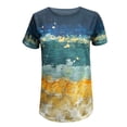 thumbnail image 4 of WEAIXIMIUNG T-Shirt Étoile Mode Décontractée à Manches Courtes d'Été pour Femmes de Noël, 4 of 7