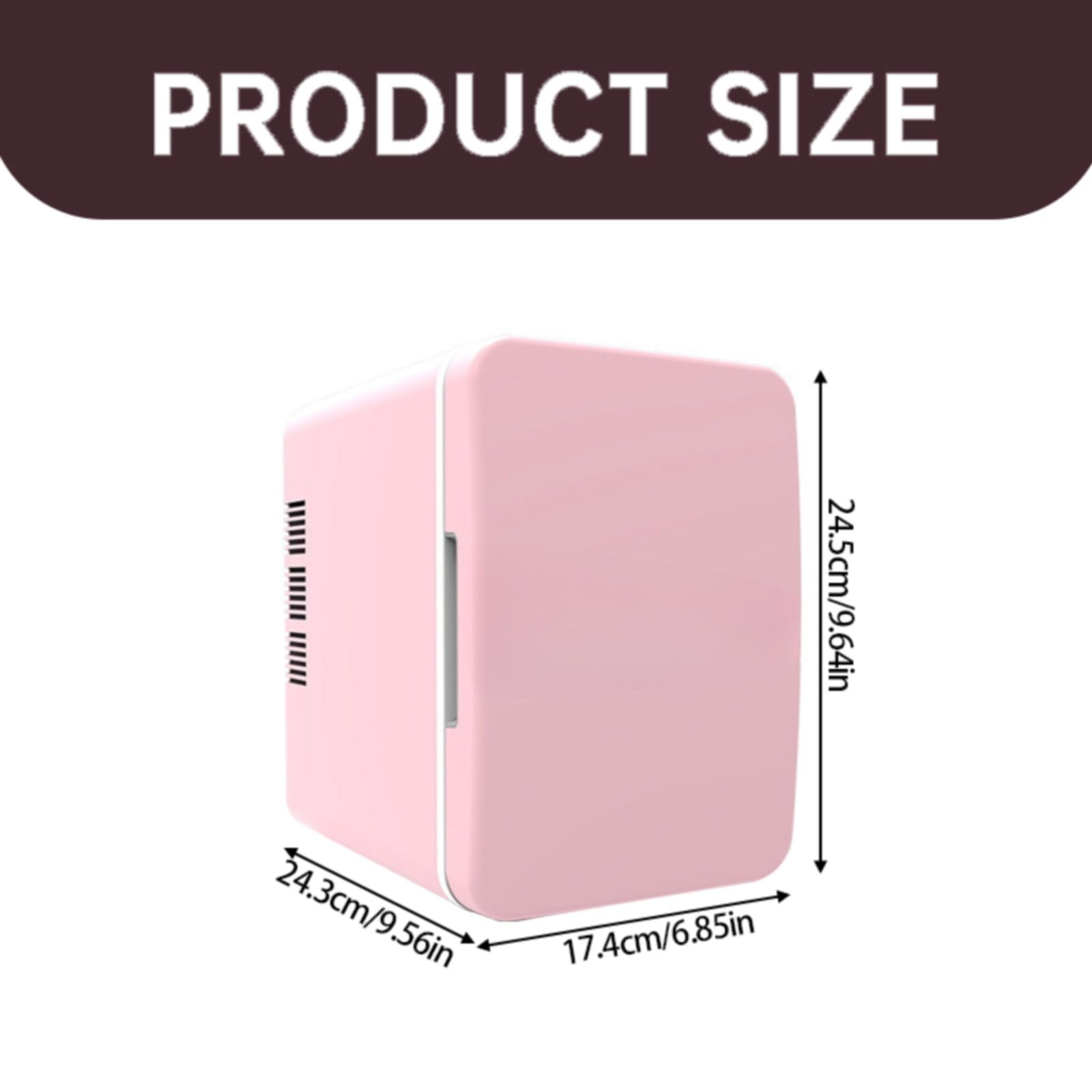 Giyblacko Mini Fridge 6 Liter/8 Cans For Bedroom Dorm & Car Personal Small Refrigerator For Makeup Beverage Drinks Portable Thermoelectric Cooler & Warmer Glass Door