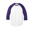 thumbnail image 5 of Sport-Tek Baseball Jersey (YST205) White/Purple, XL, 5 of 6