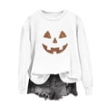 thumbnail image 5 of AnuYalue Sweatshirt for Women Rhinestone Ghost Pumpkin Crewneck Pullover Tops for Holiday Party, 5 of 6
