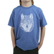 LA Pop Art Boy's Word Art T-shirt - Wolf