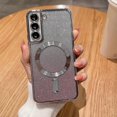 thumbnail image 1 of for Samsung Galaxy S24 Case Magnetic,for Women Girl Soft Luxury Plating Bling Gradient Glitter Cute Compatible with MagSafe Cover, 1 of 5