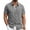 Grey, variant on Men's Button Down Shirts Short Sleeve Tops Casual Summer Beach Vacation Wedding Linen Shirt with Pocket