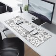thumbnail image 2 of Long Mouse Pads for Desk,Doodle Sports Icons Pattern Desk Mats on Top Of Desks, Desk Mouse Pad Extra Large with 3mm Non-Slip Base and Stitched Edge for Gaming,Office,Work,Home 31.5"x11.8", 2 of 6