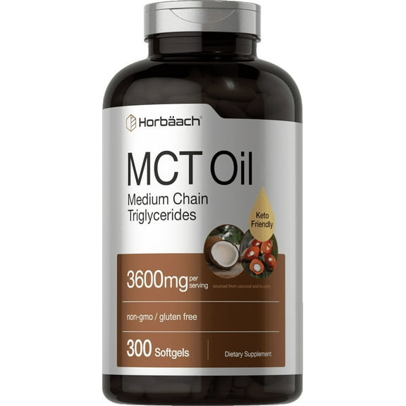 Keto MCT Oil | 3600 mg | 300 Softgels for Men and Women | by Horbaach
