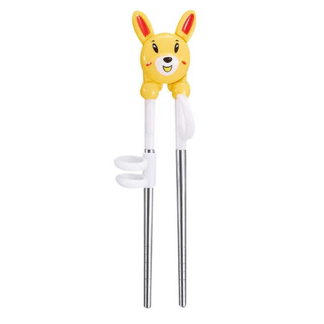 Advancent Palillos de metal Firmeza Utensilios de cocina Sin rebabas Utensilio de comedor Accesorio de entrenamiento Artesanía desmontable Mostrada Amarillo