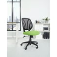 thumbnail image 2 of Office Star Products Screen Back Chair with Green Mesh, Flip Arms, and Silver Accents, 2 of 7