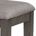 thumbnail image 5 of Benjara Rectangular Fabric Bench with Wooden Tapered legs- Charcoal Gray, 5 of 7