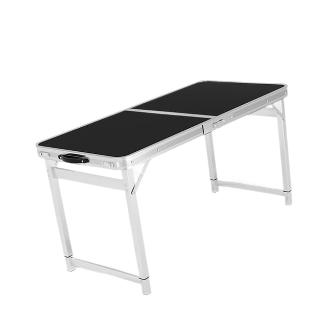 Mesa plegable muebles de exterior plegado de servicio pesado en la mitad de la mesa de campamento de escritorio portátil plegable para mochilero de Tubo cuadrado áspero