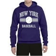 thumbnail image 2 of Wild Bobby City of New York NY Baseball Fantasy Fan Sports Unisex Hoodie Sweatshirt, Purple, Large, 2 of 6