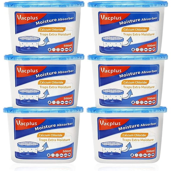 Moisture Absorbers 6 Pack Portable Humidity Absorber Boxes for Your Bathroom Closet & Car Dehumidifier with Fragrance Free 10.5 Oz