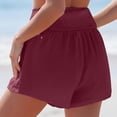 thumbnail image 7 of Oplxuo Women's Linen Shorts Casual Summer Shorts High Waisted Comfy Pull On Shorts with Pockets Solid Color Beach Cover Ups, 7 of 7