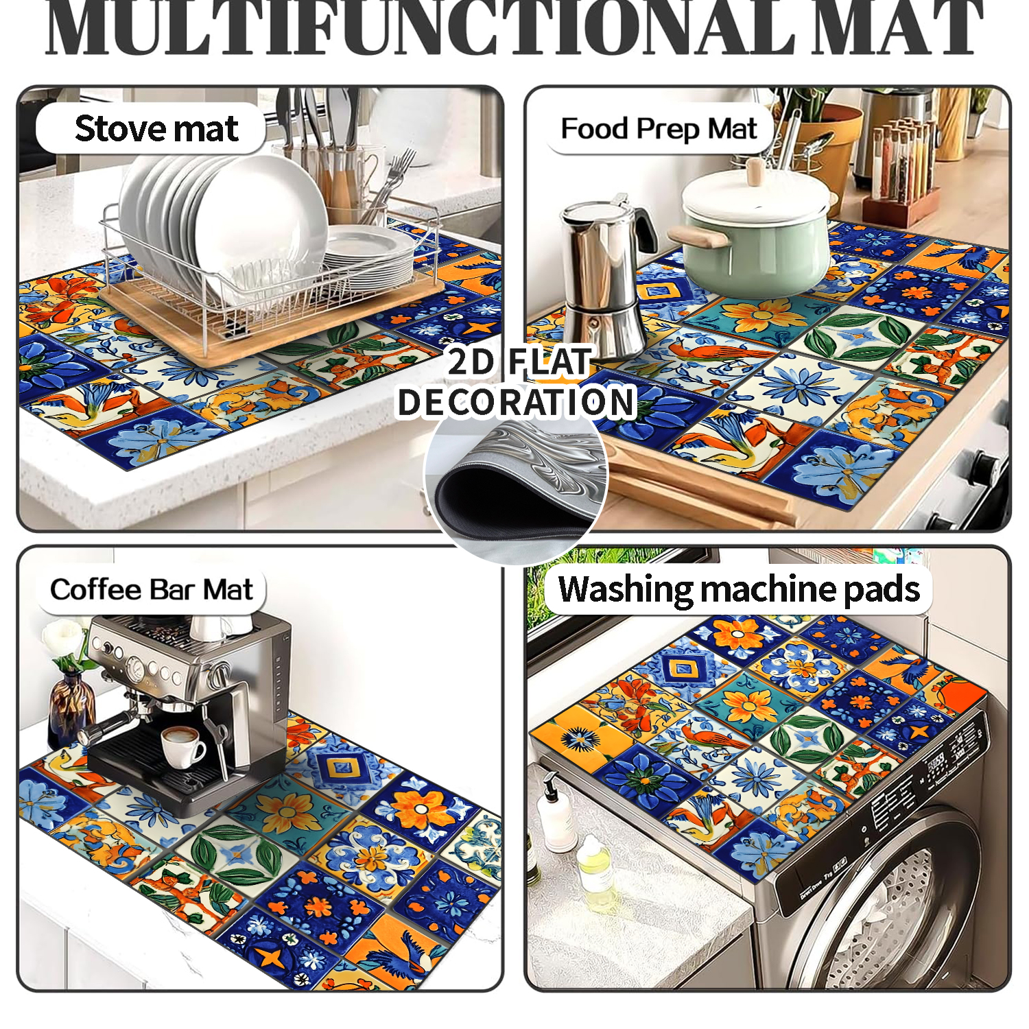 1pc Stove Top Cover for Electric Stove 28 "x 20 ", Bohemian Pattern Heat Resistant Glass Top Stove Cover Protector, Induction Cooktop Protector Stove Top Covers Mat, Kitchen Flat Stove Top Covers
