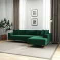 thumbnail image 5 of Modern Velvet L-Shaped Sectional Sofa 220×80×75cm Right Facing, 5 of 5