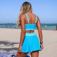 thumbnail image 4 of Women High Waisted Bikini Sets Color Block Swimsuits Two Piece Bathing Suit 2026 Blue L, 4 of 7