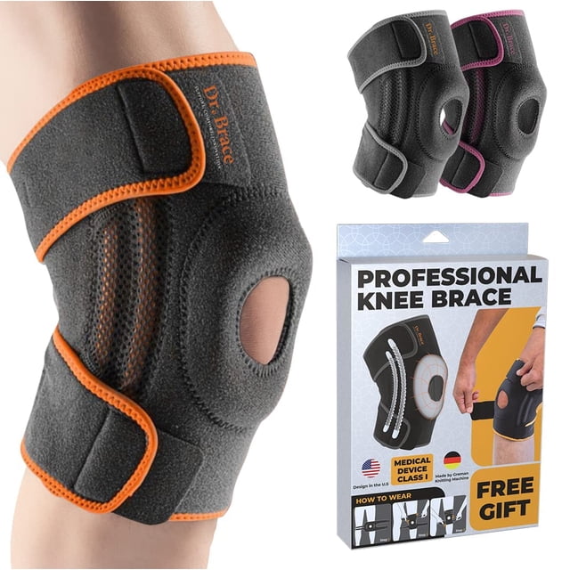 Rodillera DR. BRACE ELITE con estabilizadores laterales y almohadillas de gel