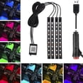 thumbnail image 4 of Car Interior Footwell Atmosphere RGB LED Strip Lights With Remote+ APP Control, 4 of 11