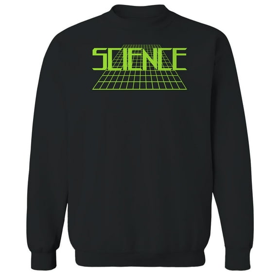 Science Humor Graphic Black Men's Crewneck Sweatshirt